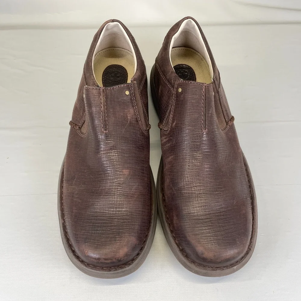 Dr. Martens Shoes Mens Size 12 Brown Leather Slip On Casual Comfort Loafers